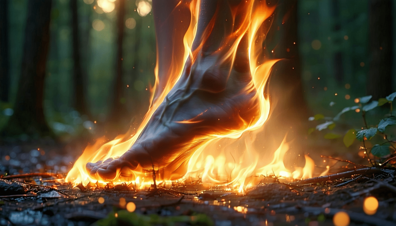 découvrez la signification spirituelle du pied qui brûle, ses interprétations ésotériques et les messages énergétiques derrière cette sensation mystérieuse.