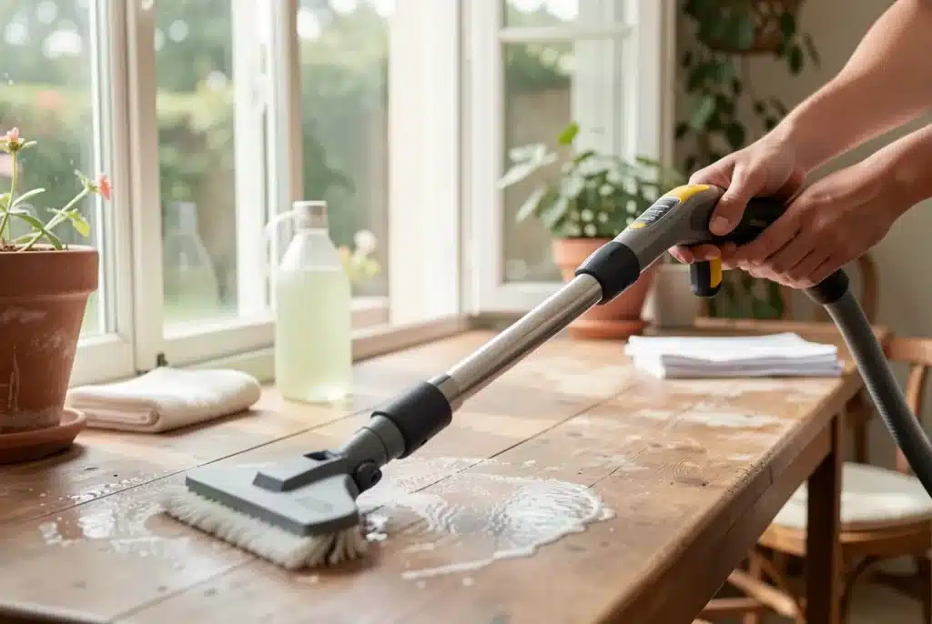 Nettoyer une terrasse au karcher