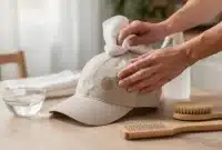 Enlever une trace de transpiration sur une casquette