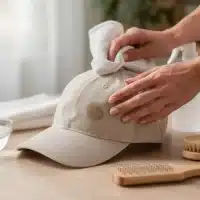 Enlever une trace de transpiration sur une casquette